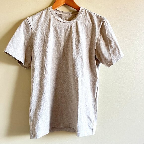 Everlane Men’s Heather Tan Crew Neck Regular Fit T-Shirt Size S Short Sleeve Top - Picture 1 of 4